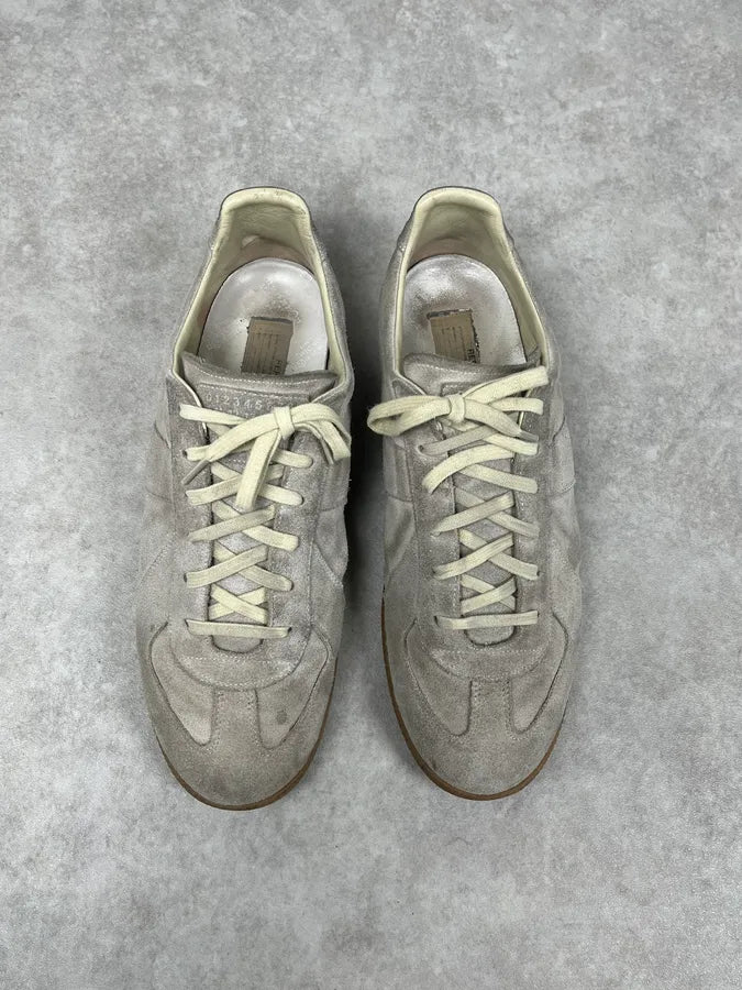 Maison Margiela Replica Beige Suede Gats Sneakers oSZhVTO 1