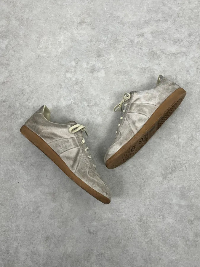 Maison Margiela Replica Beige Suede Gats Sneakers oSZhVTO 2