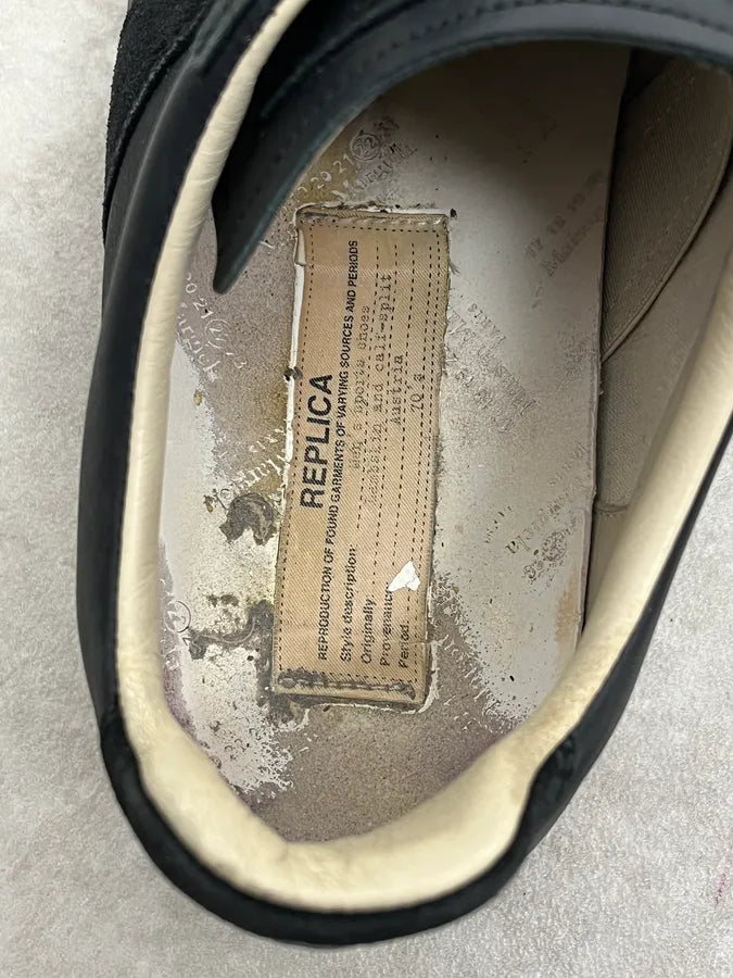 Maison Margiela Replica Black Suede Gats Leather Sneakers OXzbmXv 7