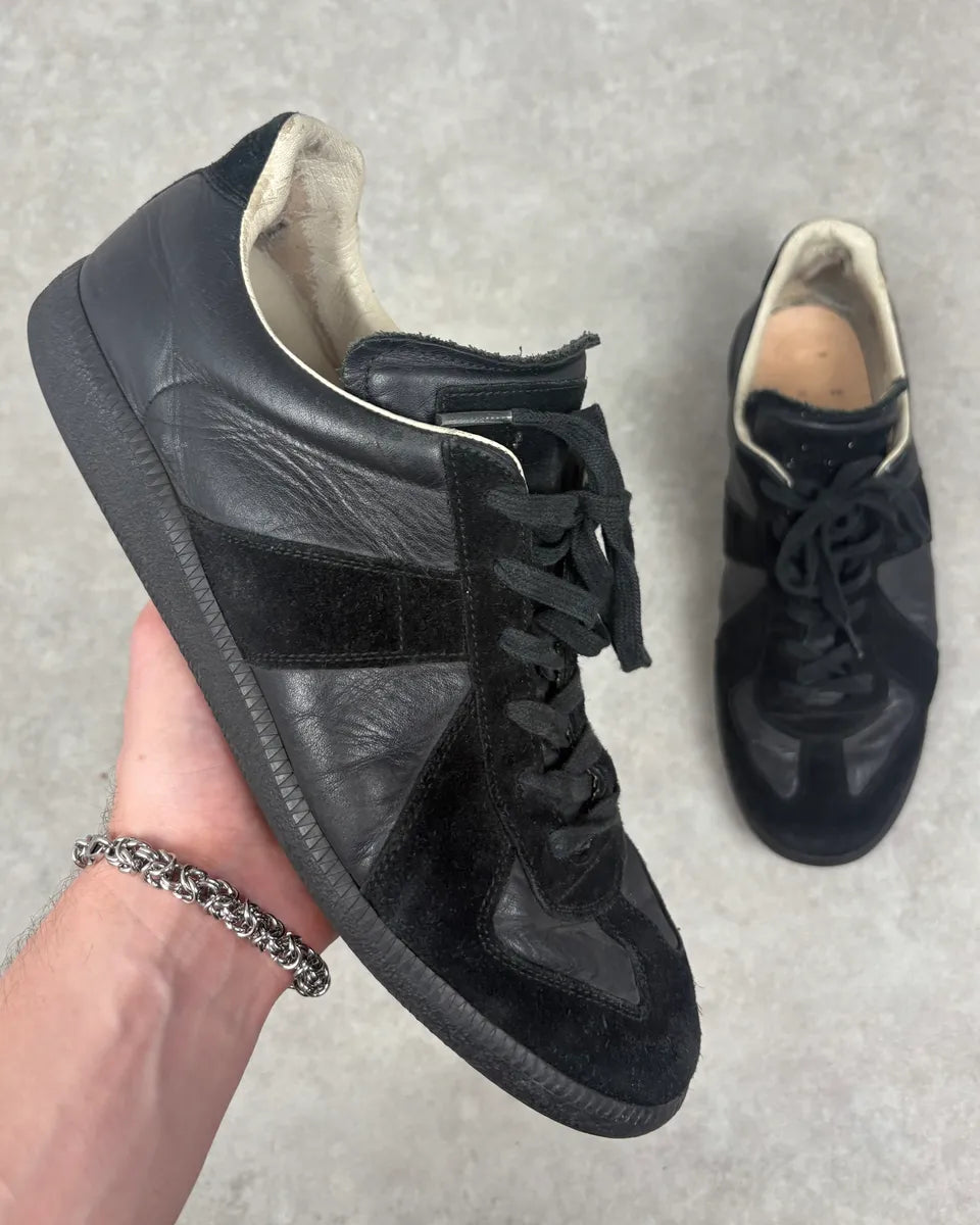 Maison Margiela Replica Black Suede Leather Sneakers EsWZMlL 0