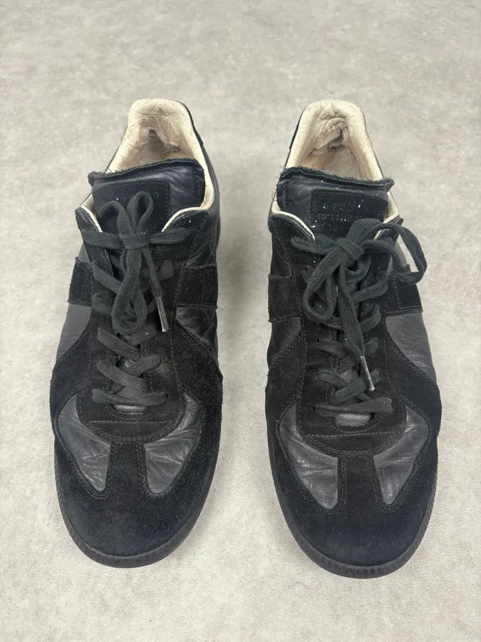 Maison Margiela Replica Black Suede Leather Sneakers EsWZMlL 1