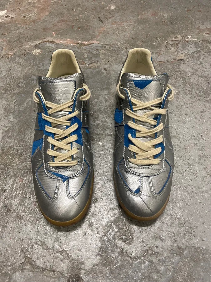 Maison Margiela Replica Blue Duct Silver Tape Sneakers (41eu/us8) EXUIukm 1