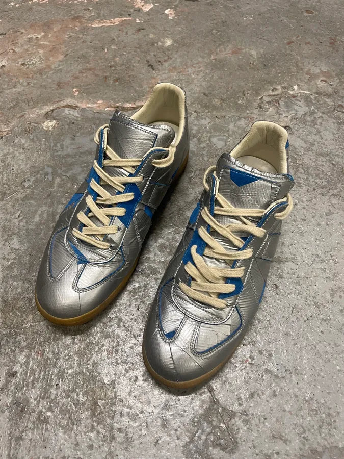 Maison Margiela Replica Blue Duct Silver Tape Sneakers (41eu/us8) EXUIukm 2