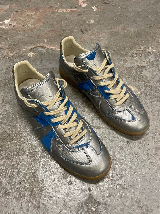 Maison Margiela Replica Blue Duct Silver Tape Sneakers (41eu/us8) EXUIukm 3