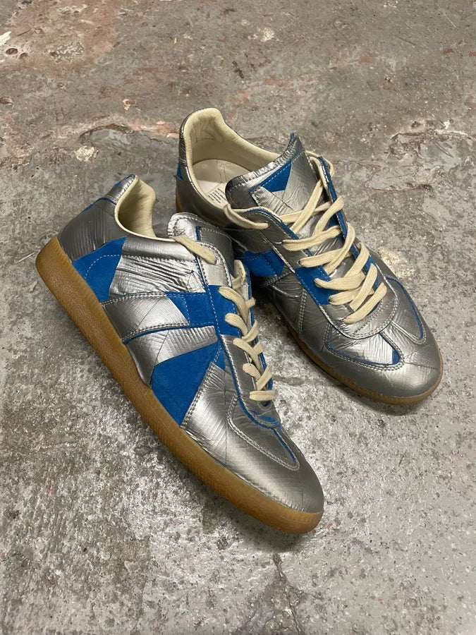 Maison Margiela Replica Blue Duct Silver Tape Sneakers (41eu/us8) EXUIukm 4