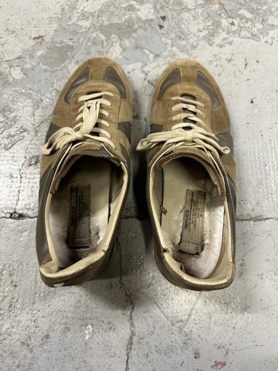 Maison Margiela Replica Brown Leather Army Sneakers EomvjSY 11