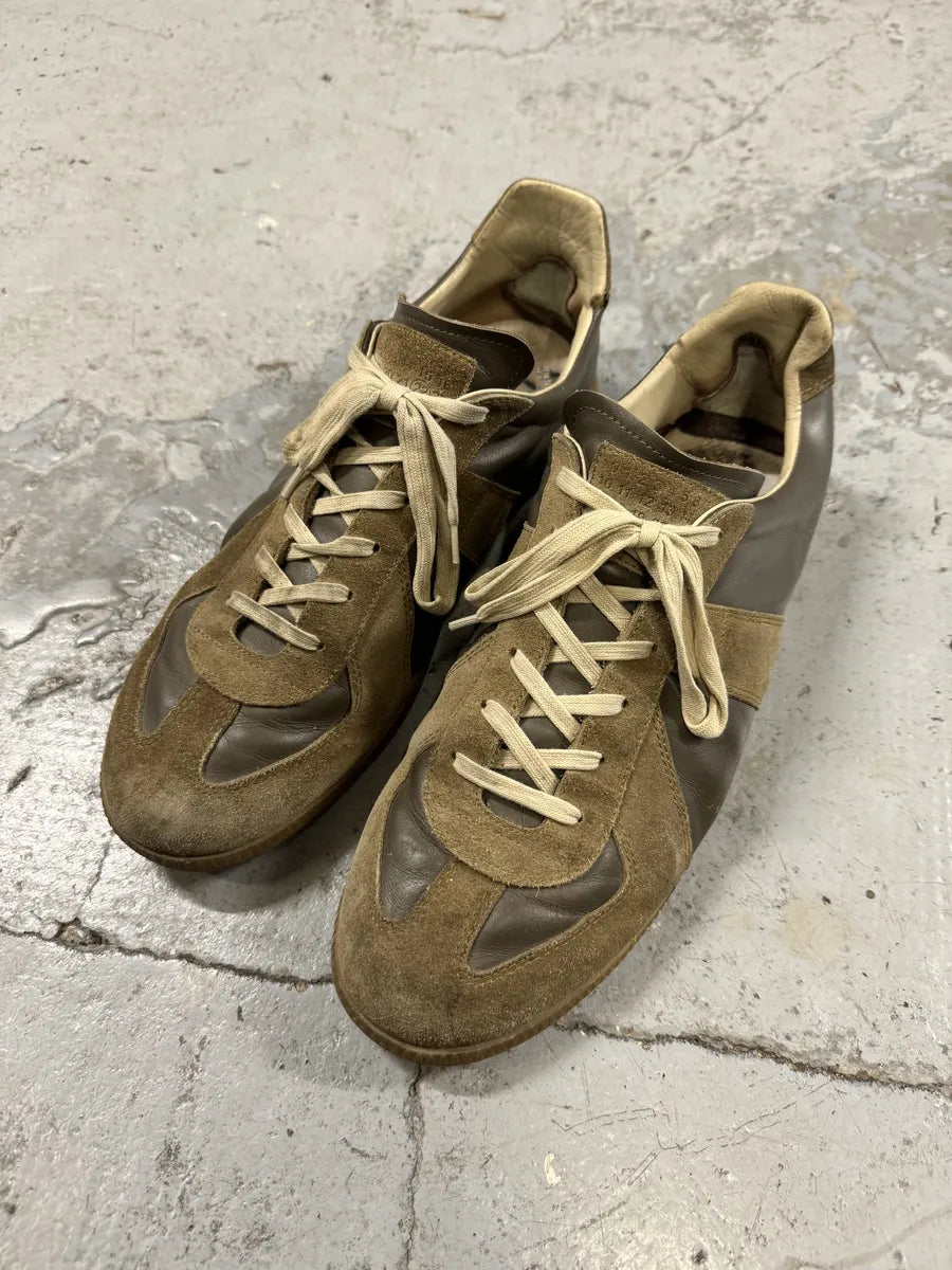 Maison Margiela Replica Brown Leather Army Sneakers EomvjSY 6