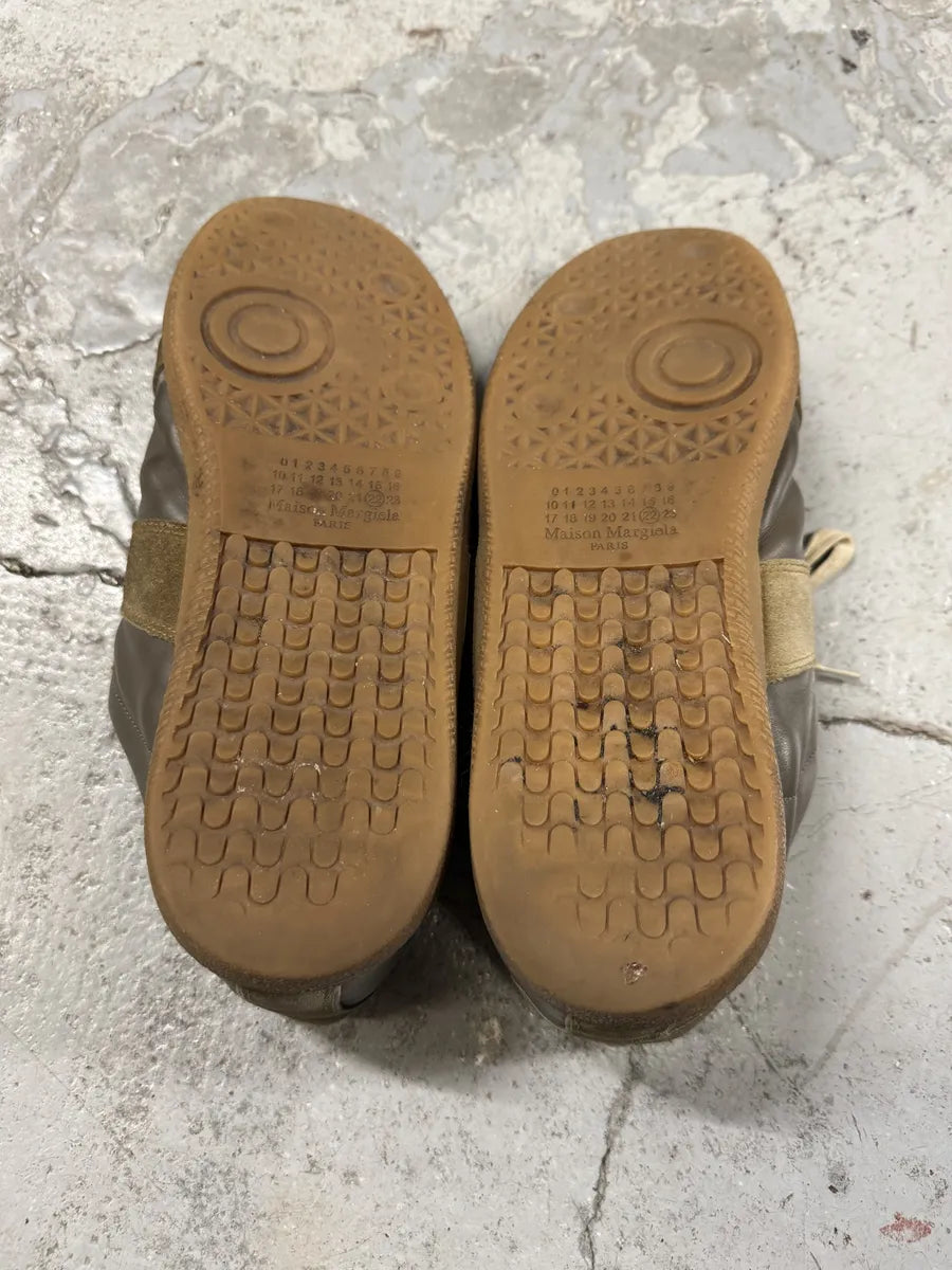 Maison Margiela Replica Brown Leather Army Sneakers EomvjSY 9