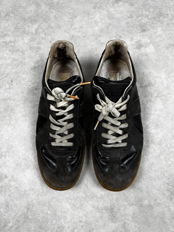 Maison Margiela Replica Brown Leather Low Sneakers csIrvEo 1