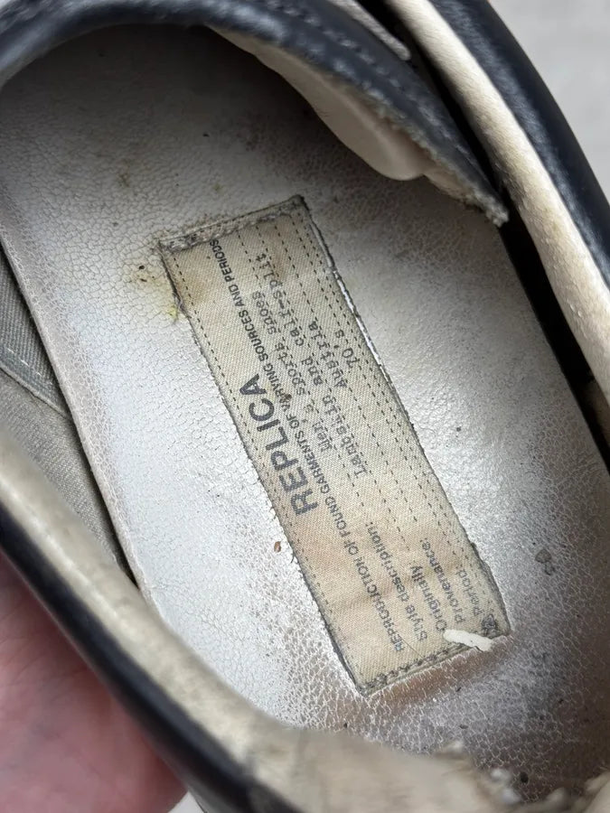 Maison Margiela Replica Brown Leather Low Sneakers csIrvEo 6