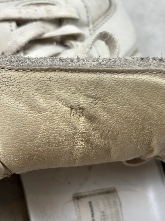 Maison Margiela Replica Faded Grey Leather Low Sneakers yoCctqN 8