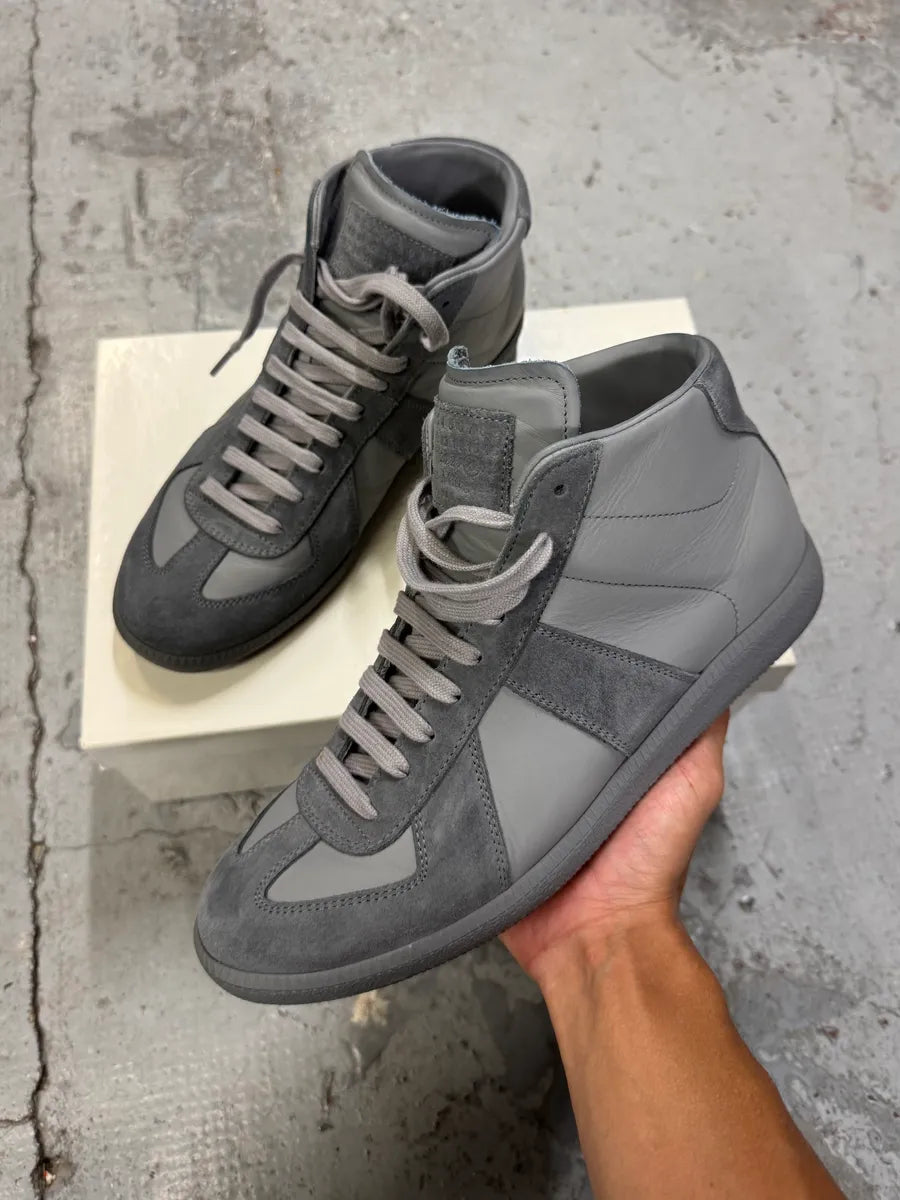 Maison Margiela Replica Gats Grey High Leather Shoes FcxUqJD 0