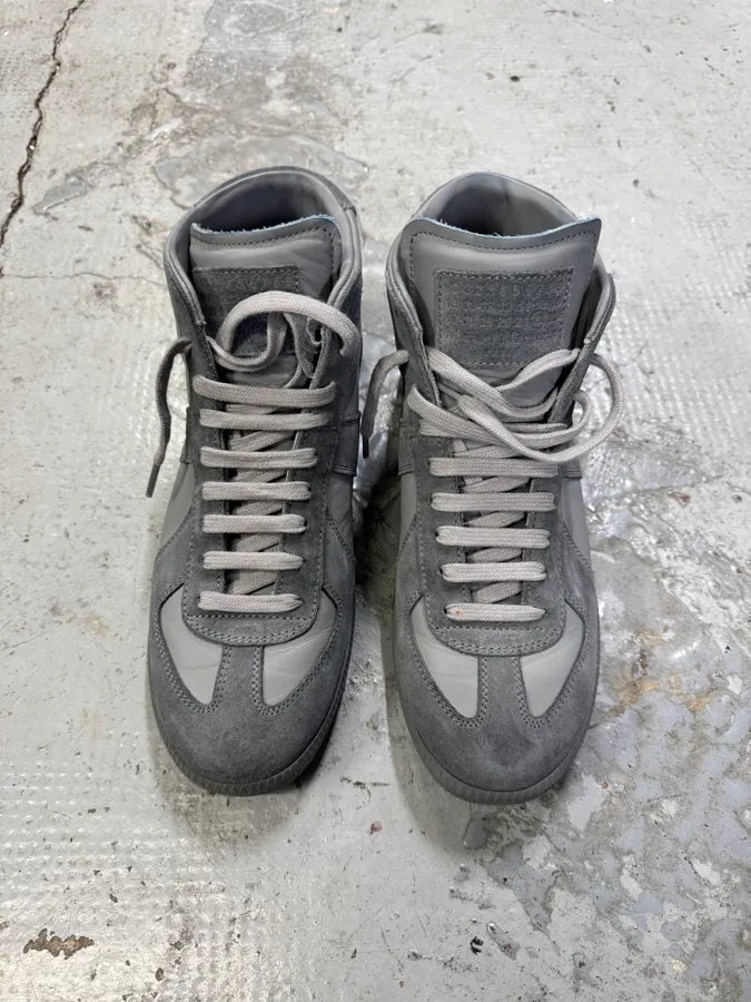 Maison Margiela Replica Gats Grey High Leather Shoes FcxUqJD 1