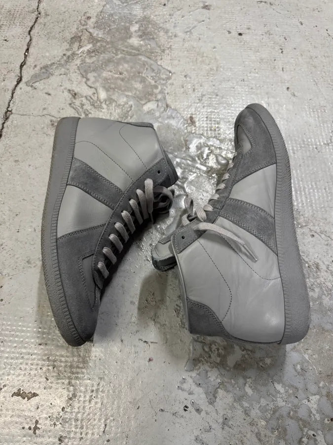 Maison Margiela Replica Gats Grey High Leather Shoes FcxUqJD 2