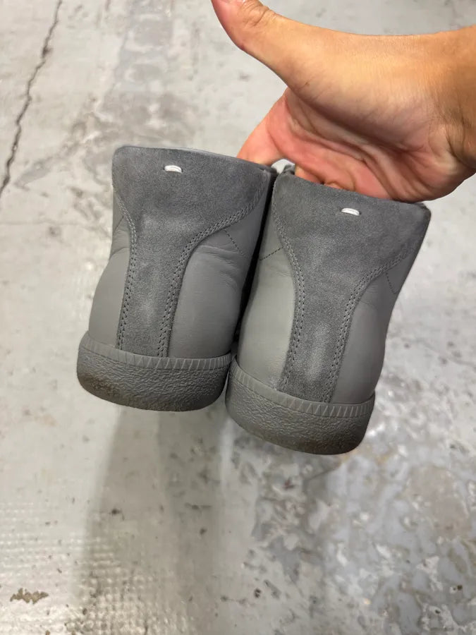 Maison Margiela Replica Gats Grey High Leather Shoes FcxUqJD 3