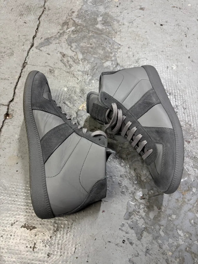 Maison Margiela Replica Gats Grey High Leather Shoes FcxUqJD 4
