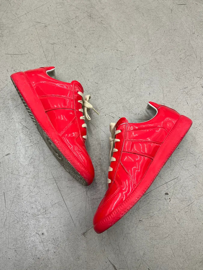 Maison Margiela Replica Gats Red Patent Sneakers TTSKmoS 2
