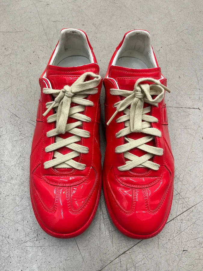 Maison Margiela Replica Gats Red Patent Sneakers TTSKmoS 4