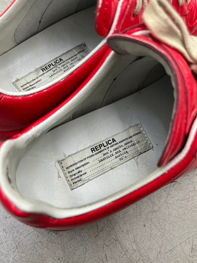 Maison Margiela Replica Gats Red Patent Sneakers TTSKmoS 7