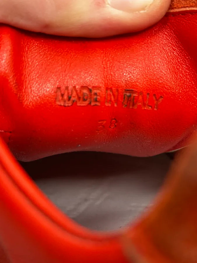 Maison Margiela Replica Gats Triple Red Leather Sneakers HKaYpai 5