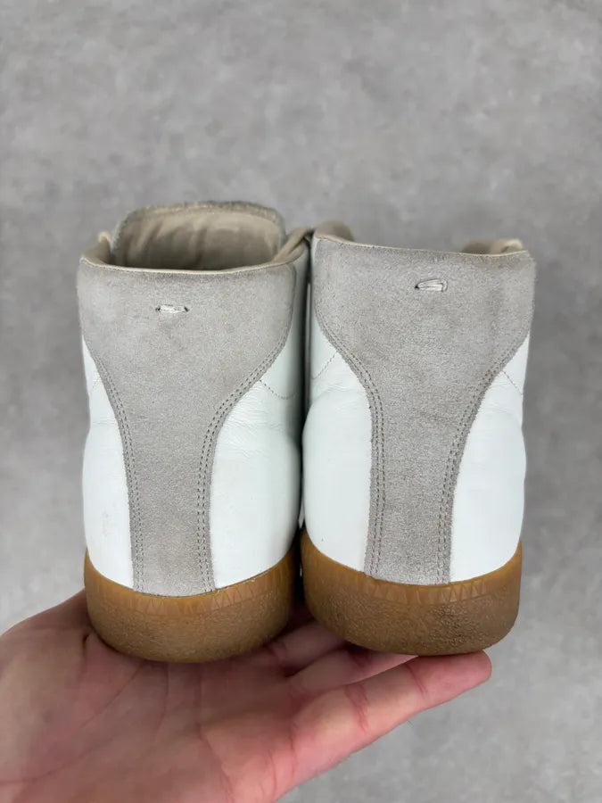 Maison Margiela Replica Gats White High Leather Sneakers frEnMih 6