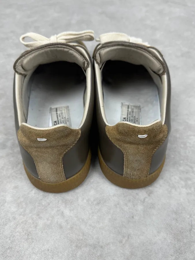 Maison Margiela Replica Brown Suede Leather Gats Sneakers NGIqRJy 4