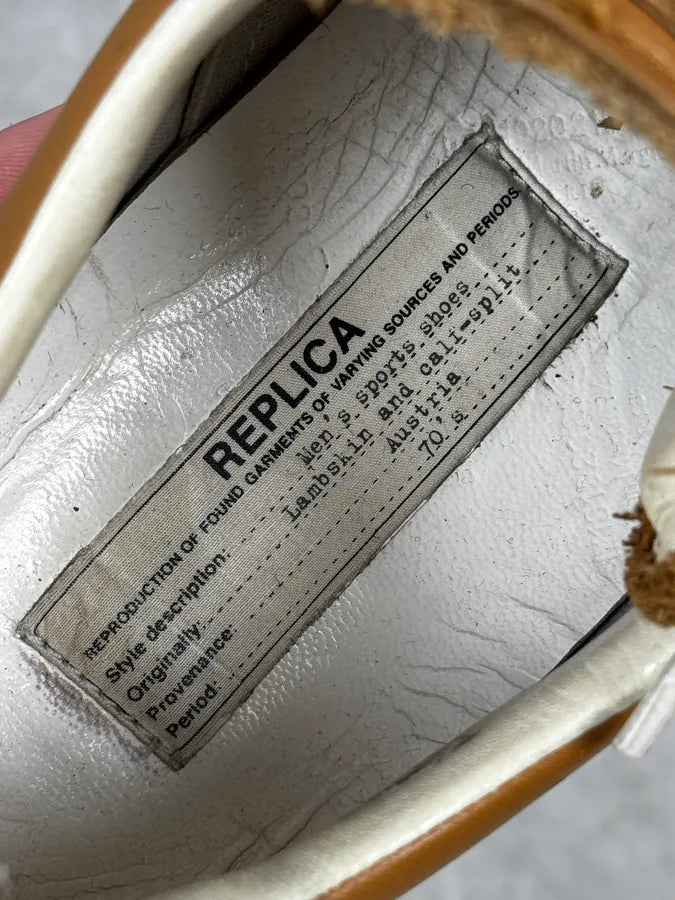 Maison Margiela Replica Mustard Leather Army Sneakers XSkwRjD 6