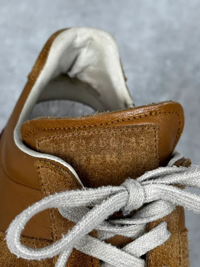 Maison Margiela Replica Mustard Leather Army Sneakers XSkwRjD 2