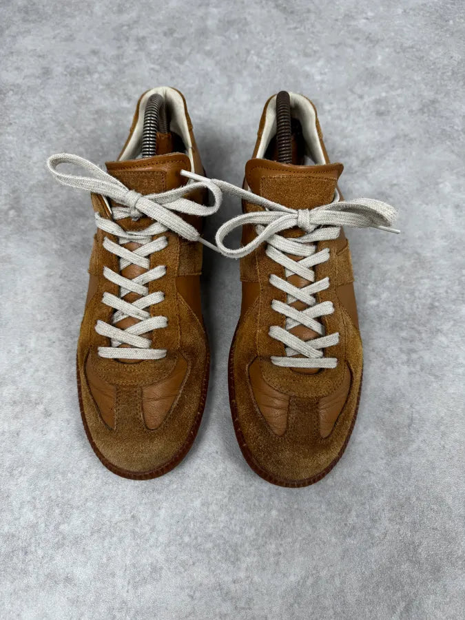 Maison Margiela Replica Mustard Leather Army Sneakers XSkwRjD 1