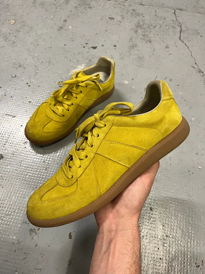 Maison Margiela Replica Suede Yellow Low-Top Sneakers QPoBpdj 0