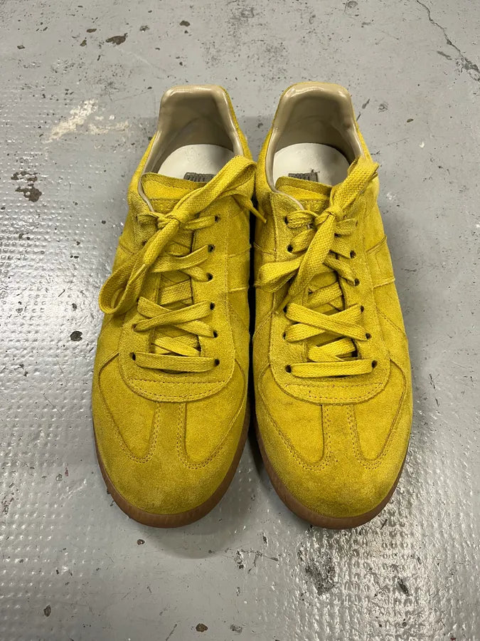 Maison Margiela Replica Suede Yellow Low-Top Sneakers QPoBpdj 3