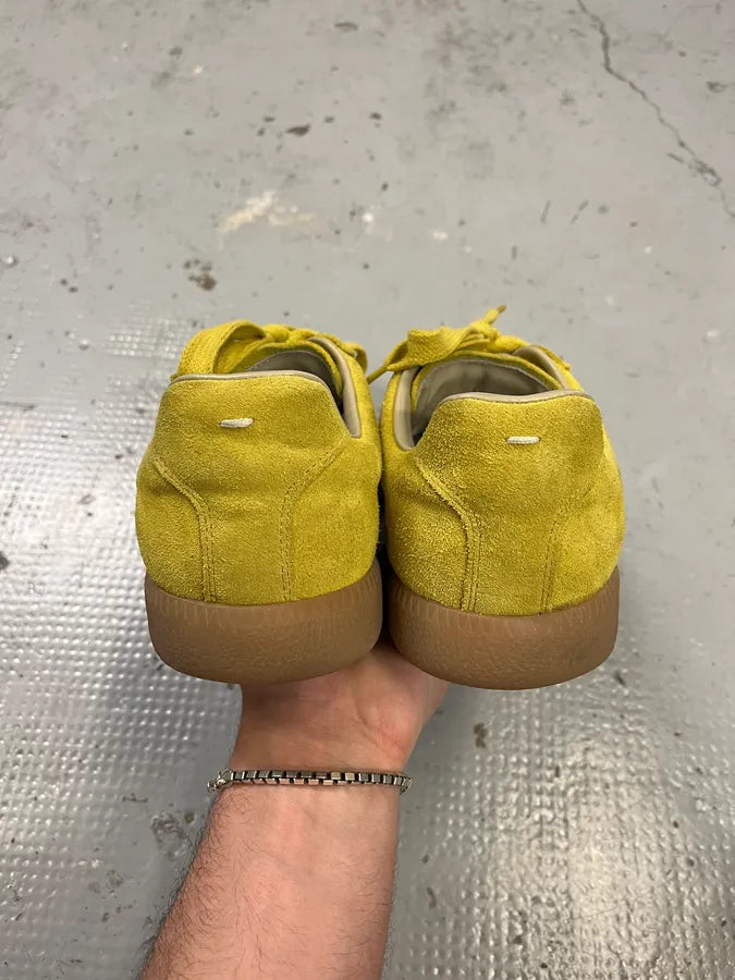 Maison Margiela Replica Suede Yellow Low-Top Sneakers QPoBpdj 4