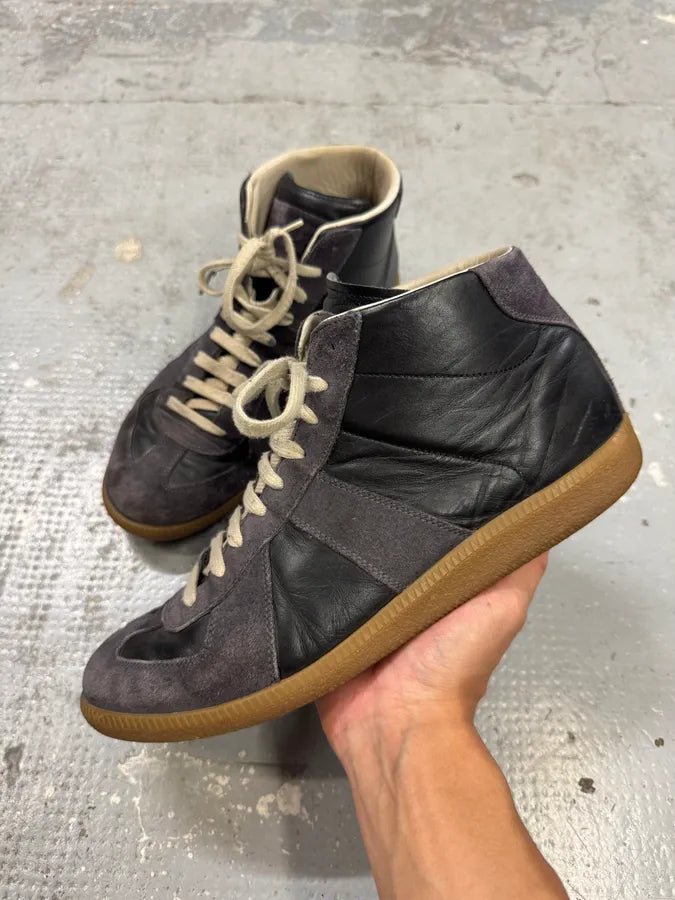 Maison Margiela Replica Two Tone Black High Gum Sneakers nSufxeq 4