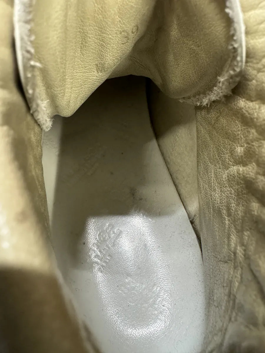 Maison Margiela Replica White Beige Army Gatts High Sneakers VCEMnwk 5
