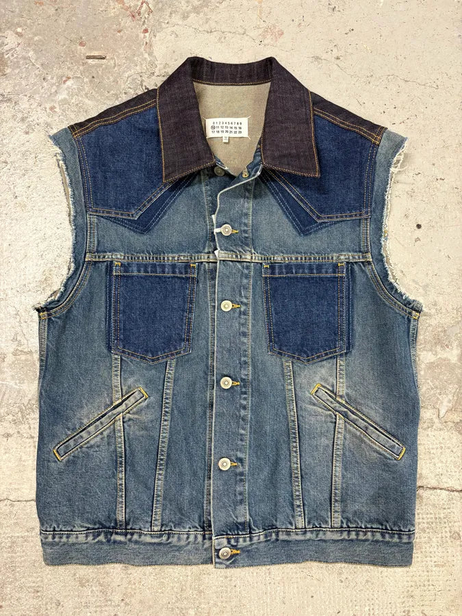 Maison Margiela Reworked Sleeveless Denim Jacket (M/L) cIfIKQo 0