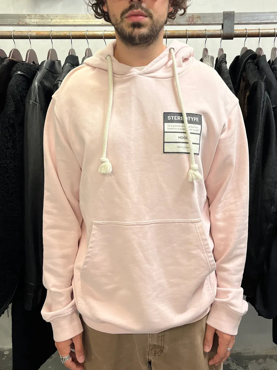 Maison Margiela Stereotype Pink Signature Hoodie (L/XL) kfMtRsa 1
