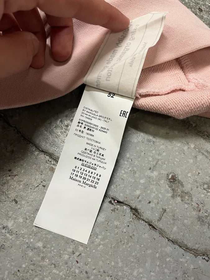 Maison Margiela Stereotype Pink Signature Hoodie (L/XL) kfMtRsa 13