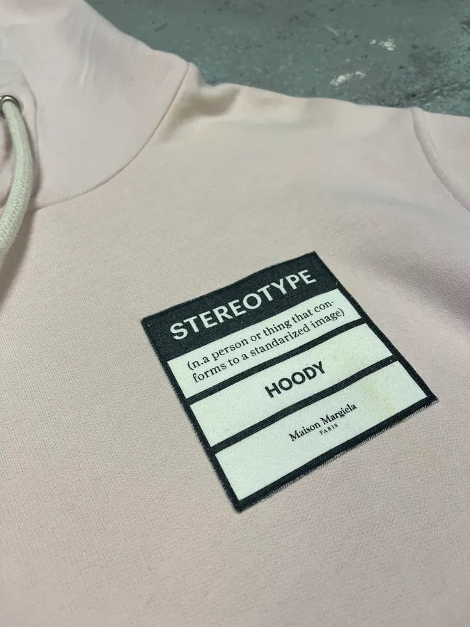 Maison Margiela Stereotype Pink Signature Hoodie (L/XL) kfMtRsa 14