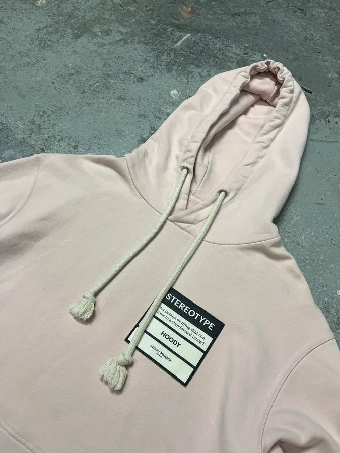 Maison Margiela Stereotype Pink Signature Hoodie (L/XL) kfMtRsa 5