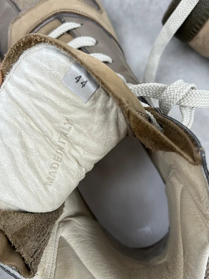 Maison Margiela Beige & Taupe Leather High-Top Sneakers BNHNKHc 9