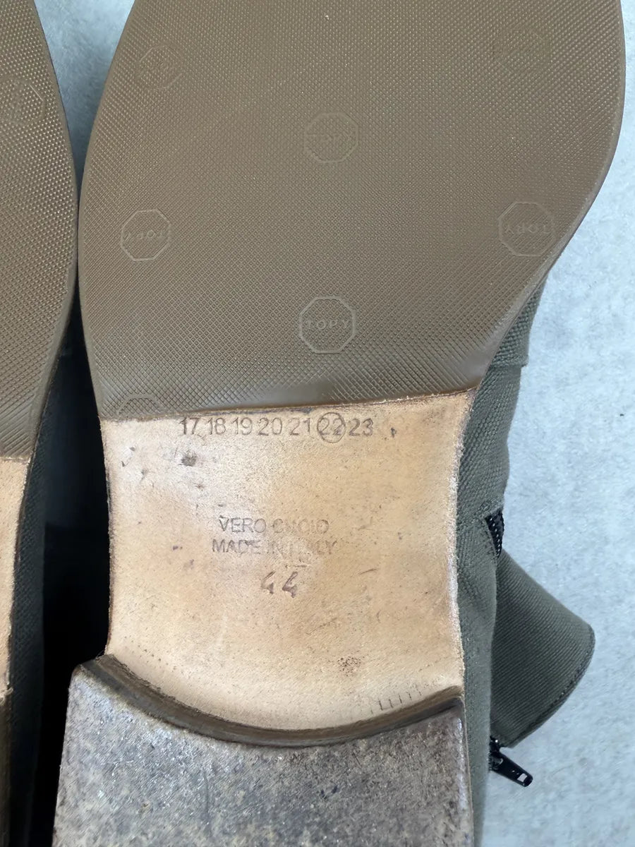 Maison Margiela Taupe Grey Canvas Boots txbkqgR 7