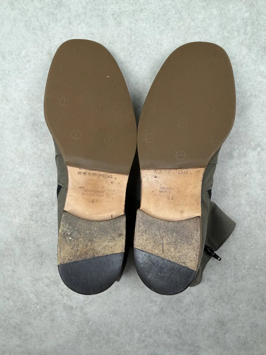 Maison Margiela Taupe Grey Canvas Boots txbkqgR 6