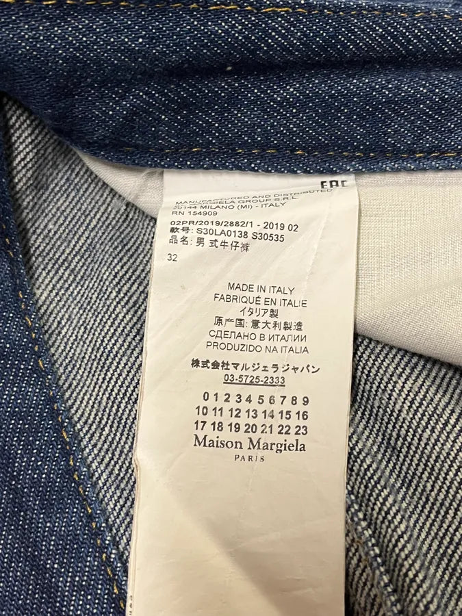 AW2019 Maison Margiela Two Tones Black & Navy Denim Jeans ZjOYBjl 13