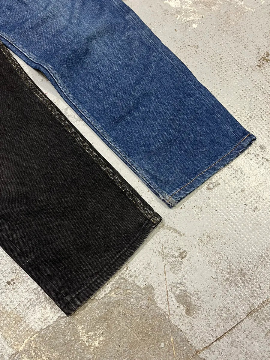 AW2019 Maison Margiela Two Tones Black & Navy Denim Jeans ZjOYBjl 11