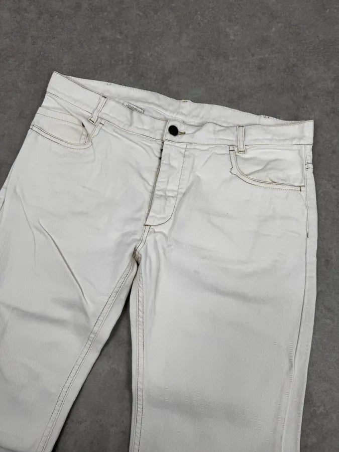 SS2008 Maison Martin Margiela White Classic Slim Denim Jeans KrWFkHl 5