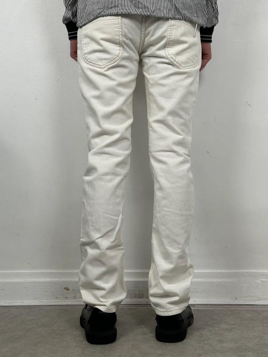 SS2008 Maison Martin Margiela White Classic Slim Denim Jeans KrWFkHl 3
