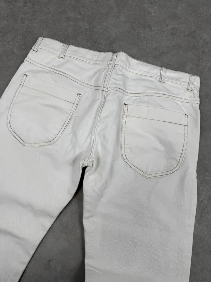 SS2008 Maison Martin Margiela White Classic Slim Denim Jeans KrWFkHl 6