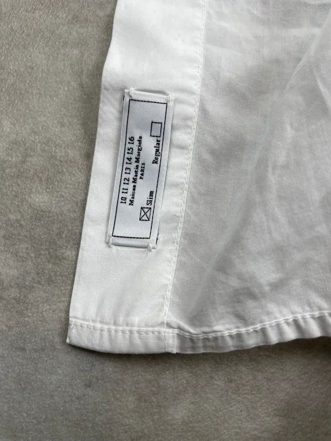 2010s Maison Margiela White Signature Slim Fit Shirt yWBPLfG 6