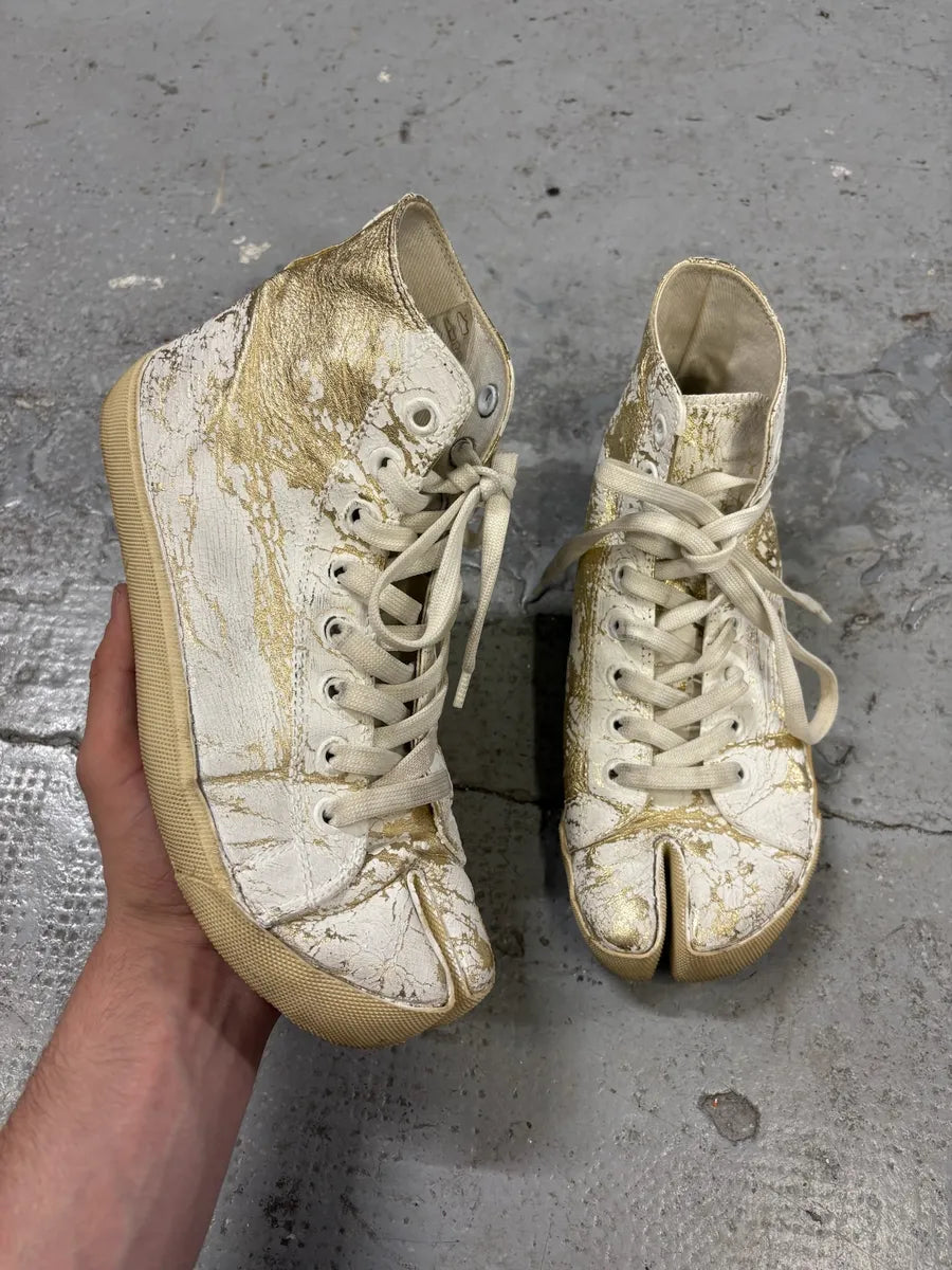 Maison Margiela White Gold Tabi High Shoes wjxJtVQ 0