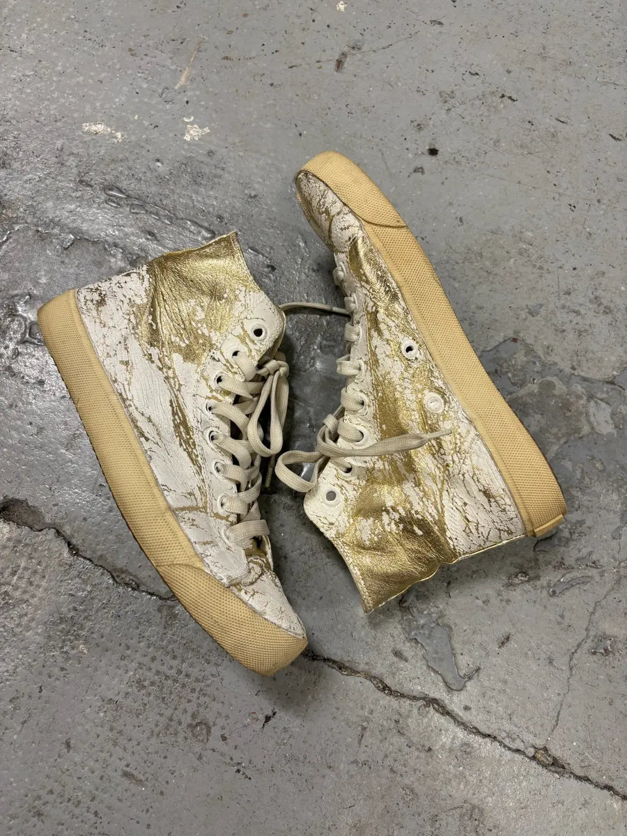 Maison Margiela White Gold Tabi High Shoes wjxJtVQ 1